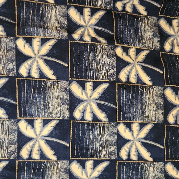 Vintage Men's Natural Issue Blue Palm Tree Hawaiian Shirt EUC Size Medium - Picture 7 of 9